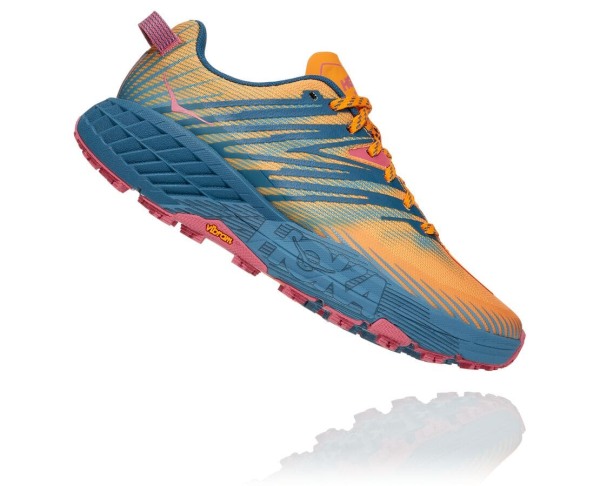 Hoka One One Speedgoat 4 Womens UK - Blue Trail Running Shoes - JQGLM4980